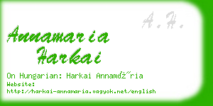 annamaria harkai business card